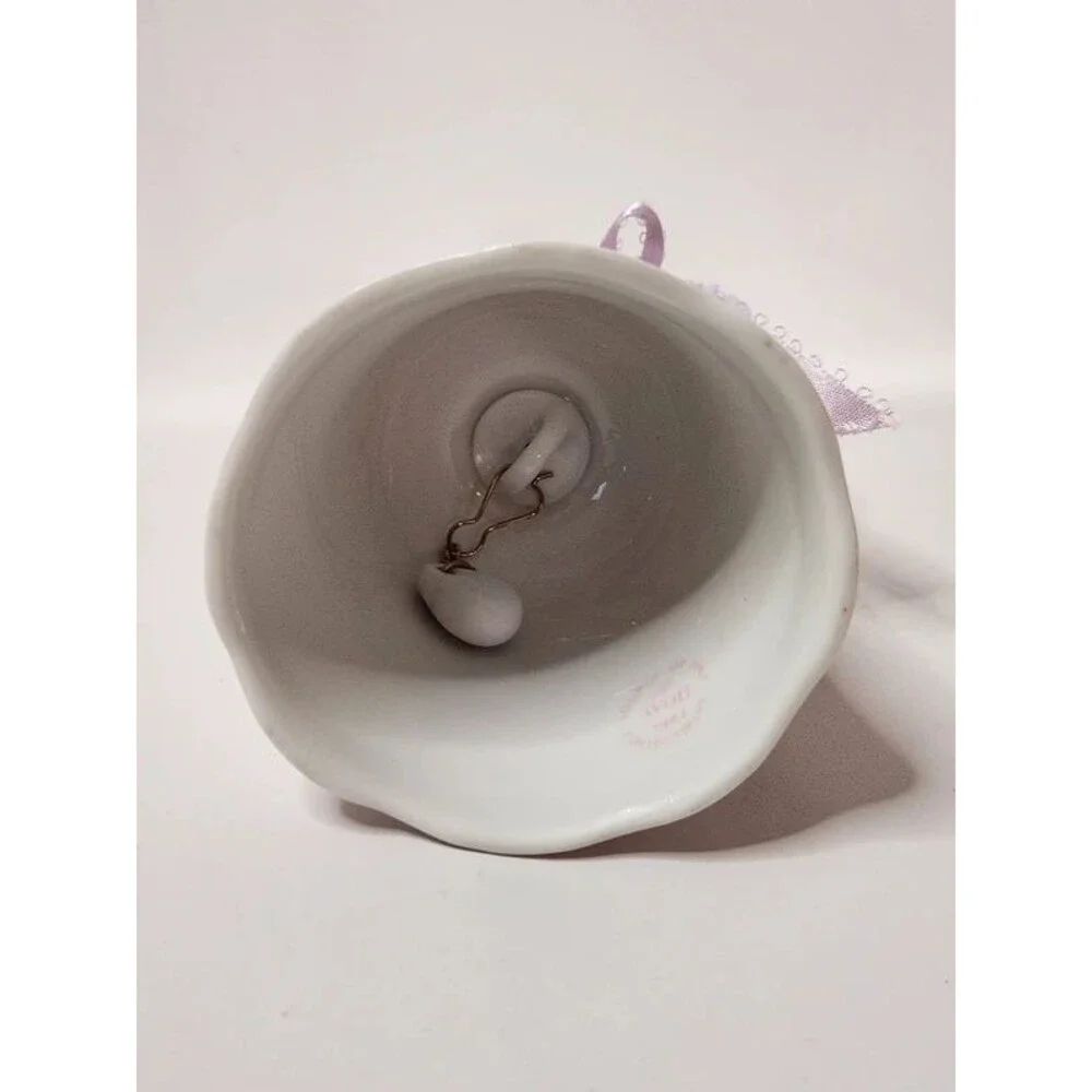 Vintage 1991 Avon Spring Chimes Pink Porcelain Bell